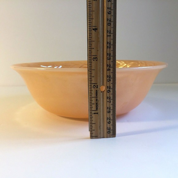 Vintage Fire King Peach Luster Laurel Leaf 8"  Serving Bowl - Picture 8 of 9